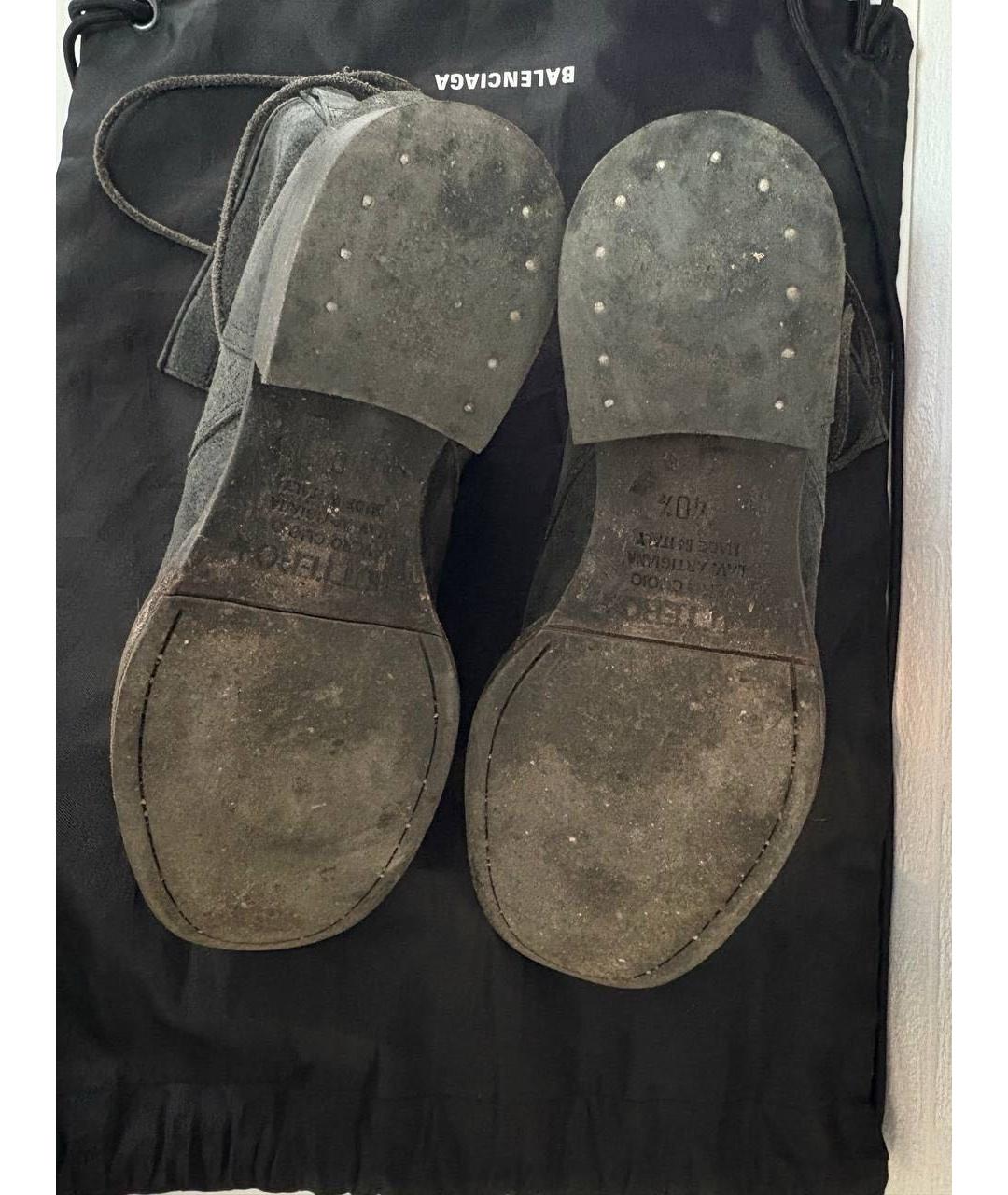 BUTTERO Черные кожаные высокие ботинки, фото 4