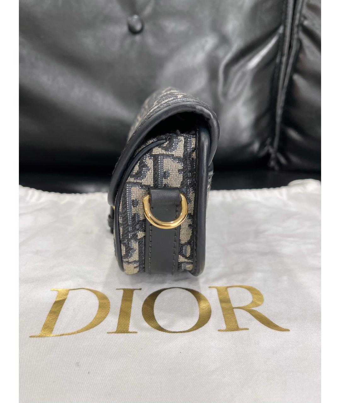 CHRISTIAN DIOR Черная жаккардовая сумка через плечо, фото 3