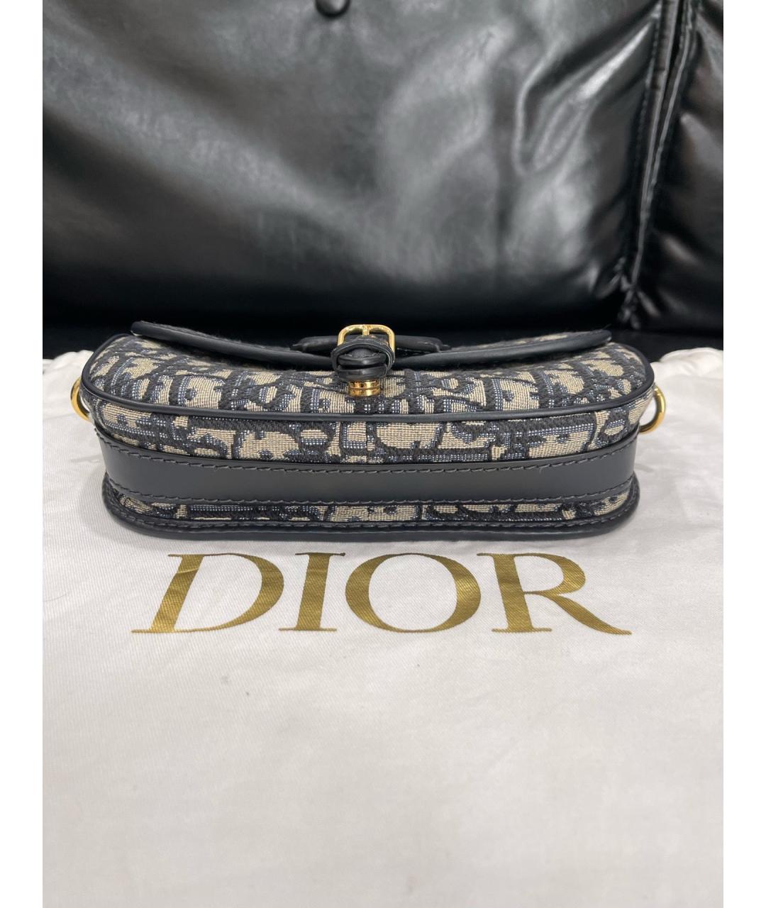 CHRISTIAN DIOR Черная жаккардовая сумка через плечо, фото 5