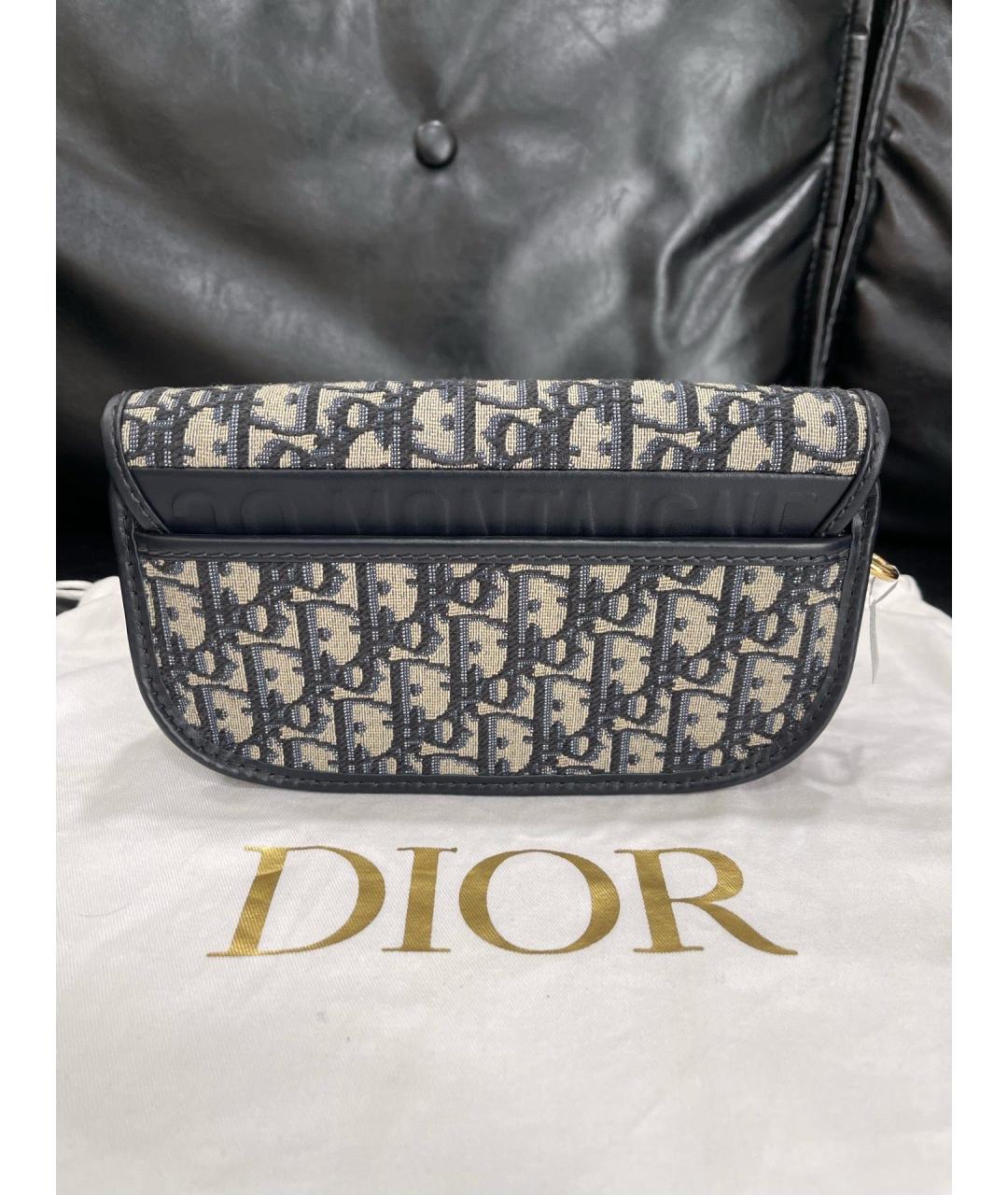 CHRISTIAN DIOR Черная жаккардовая сумка через плечо, фото 4