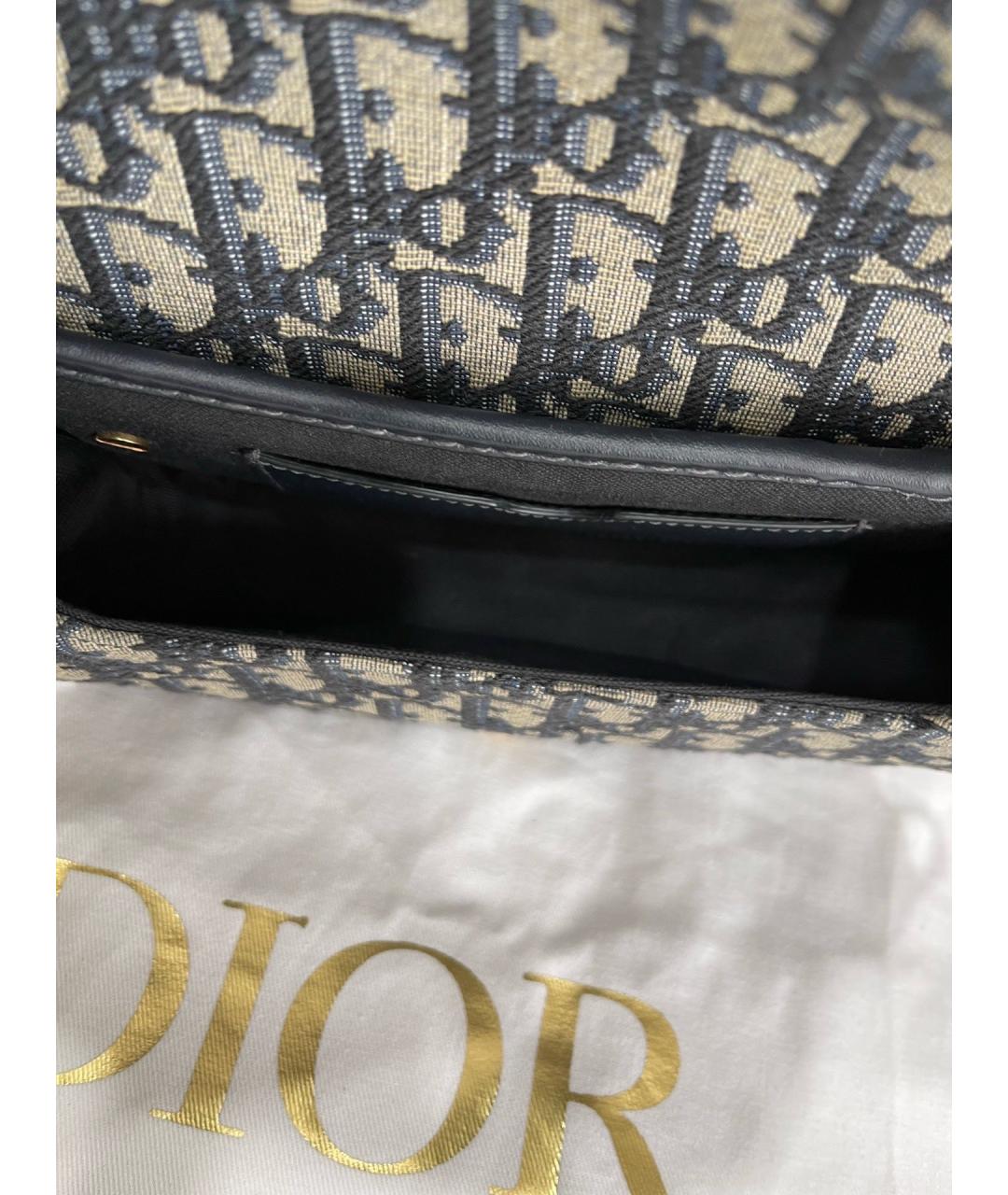 CHRISTIAN DIOR Черная жаккардовая сумка через плечо, фото 6