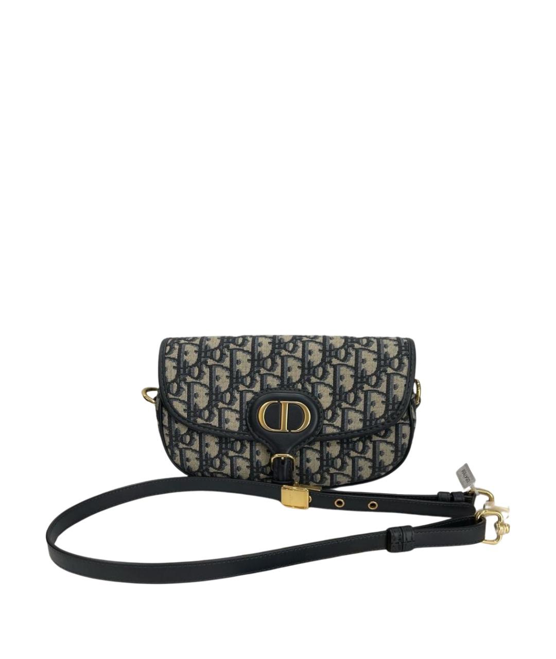 CHRISTIAN DIOR Черная жаккардовая сумка через плечо, фото 1