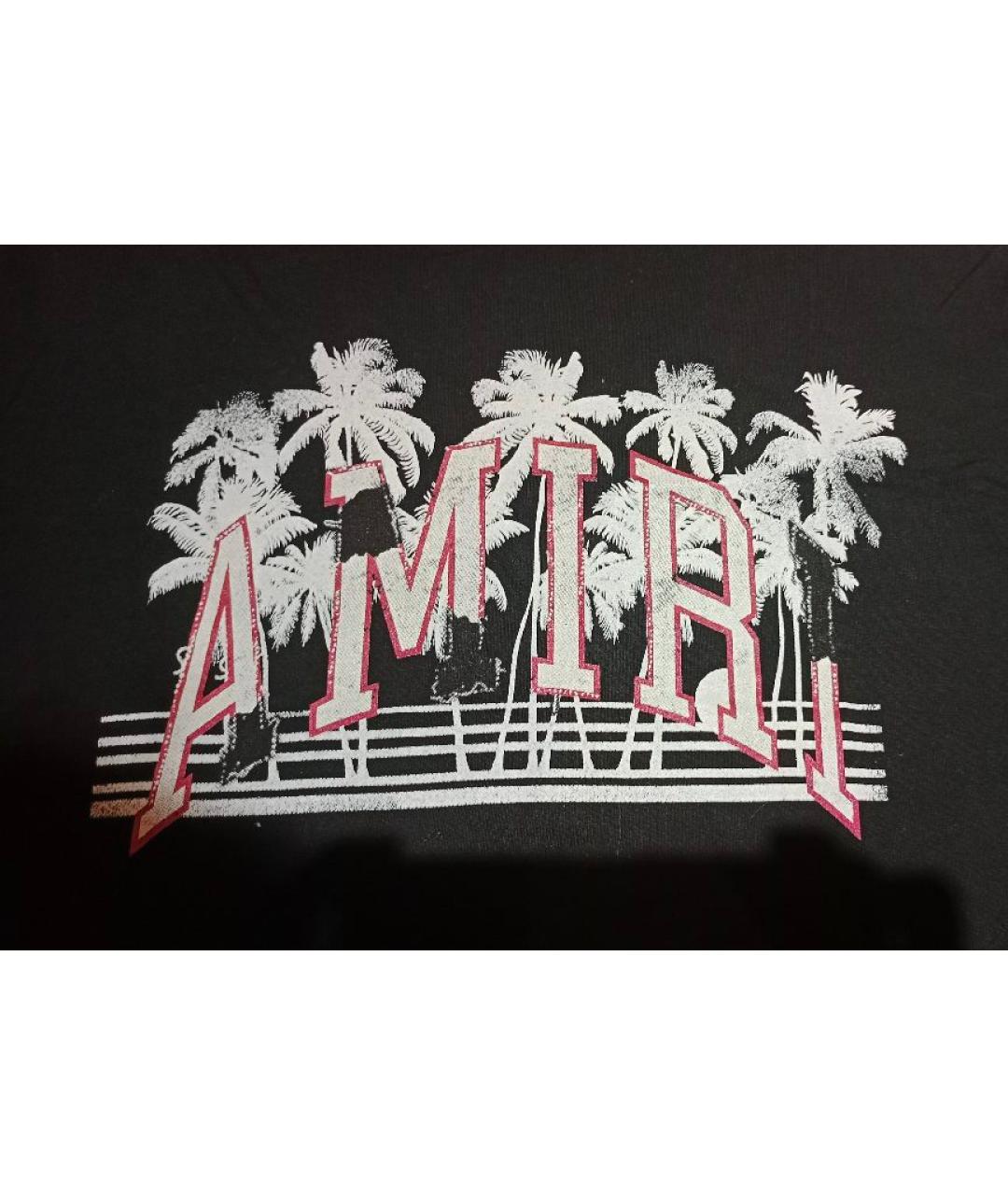 AMIRI Черная хлопковая футболка, фото 5