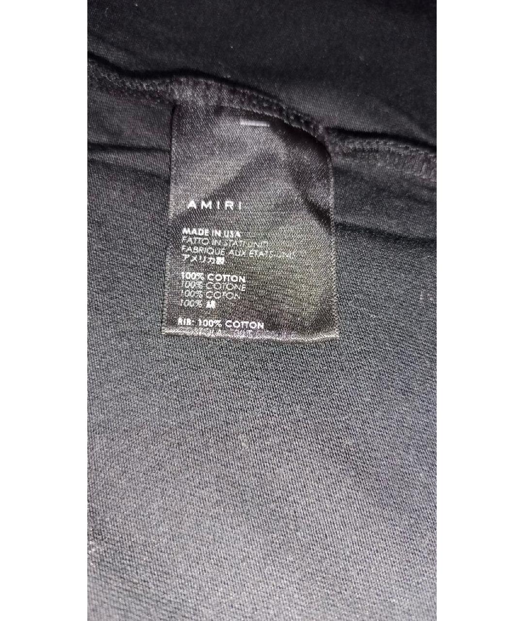 AMIRI Черная хлопковая футболка, фото 6