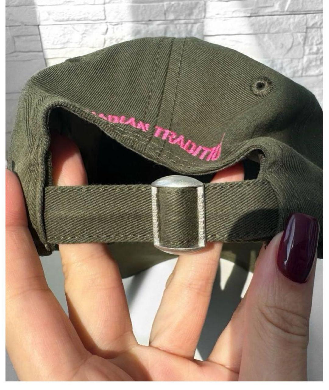 DSQUARED2 Хаки хлопковая кепка/бейсболка, фото 4