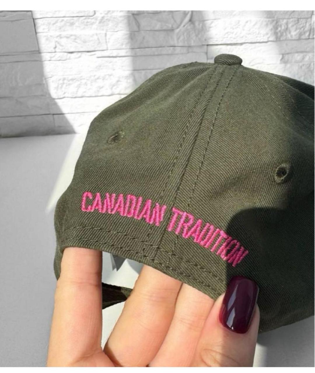 DSQUARED2 Хаки хлопковая кепка/бейсболка, фото 3