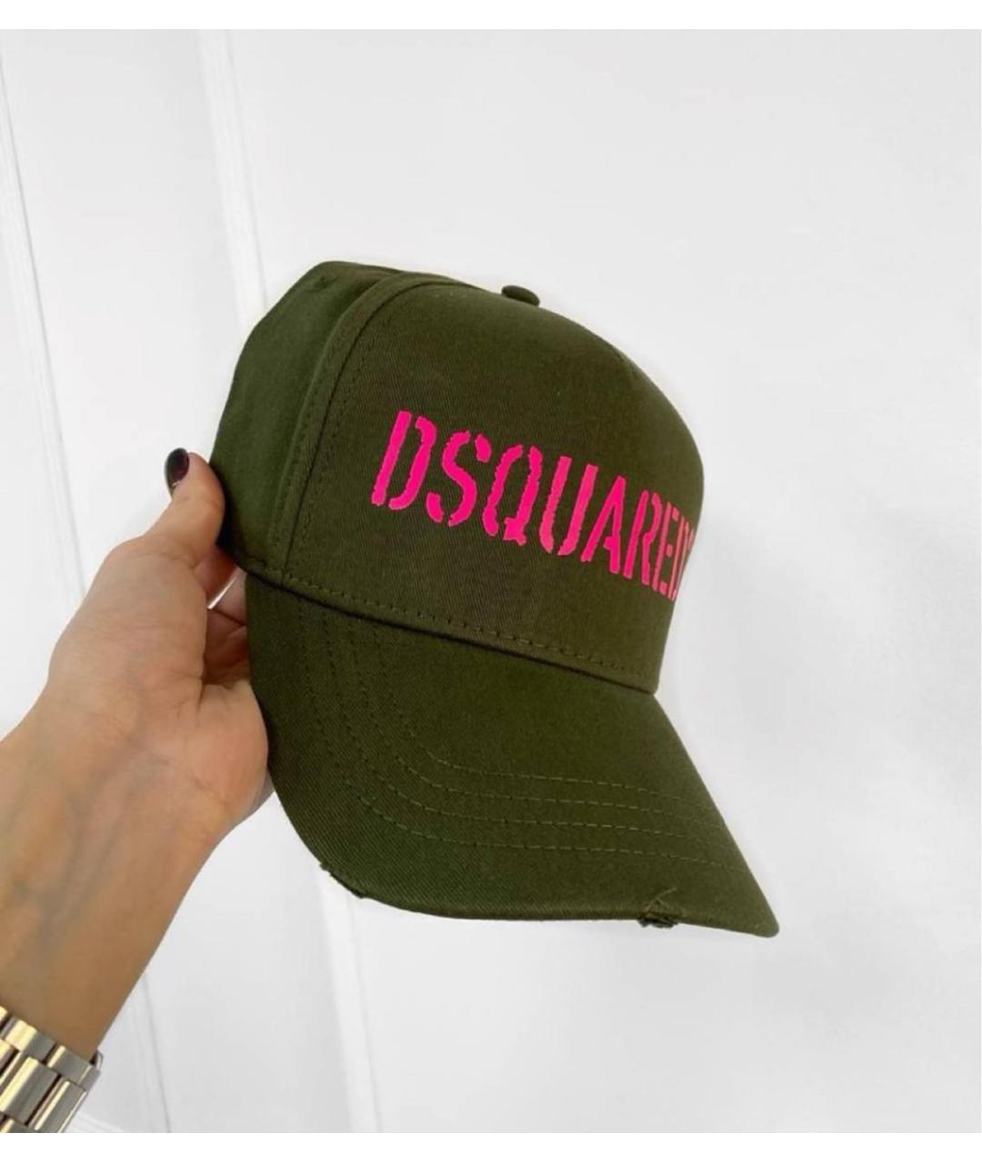 DSQUARED2 Хаки хлопковая кепка/бейсболка, фото 2