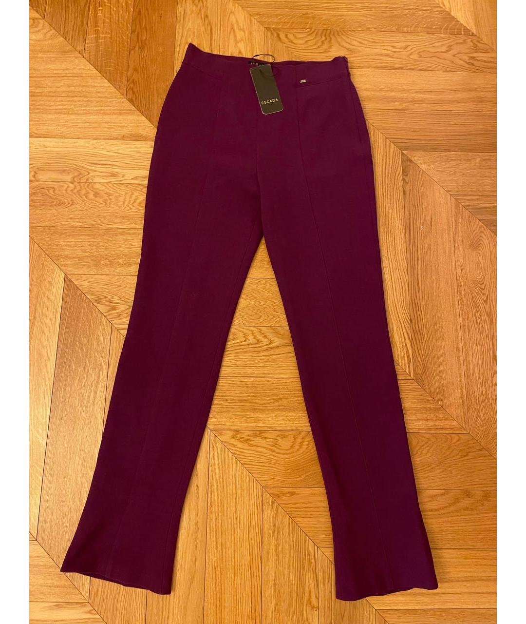 ESCADA Фиолетовые шерстяные брюки узкие, фото 7