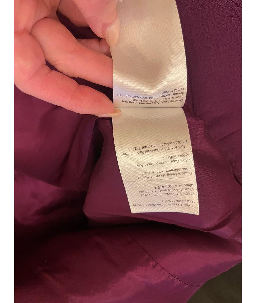 ESCADA Фиолетовые шерстяные брюки узкие, фото 4