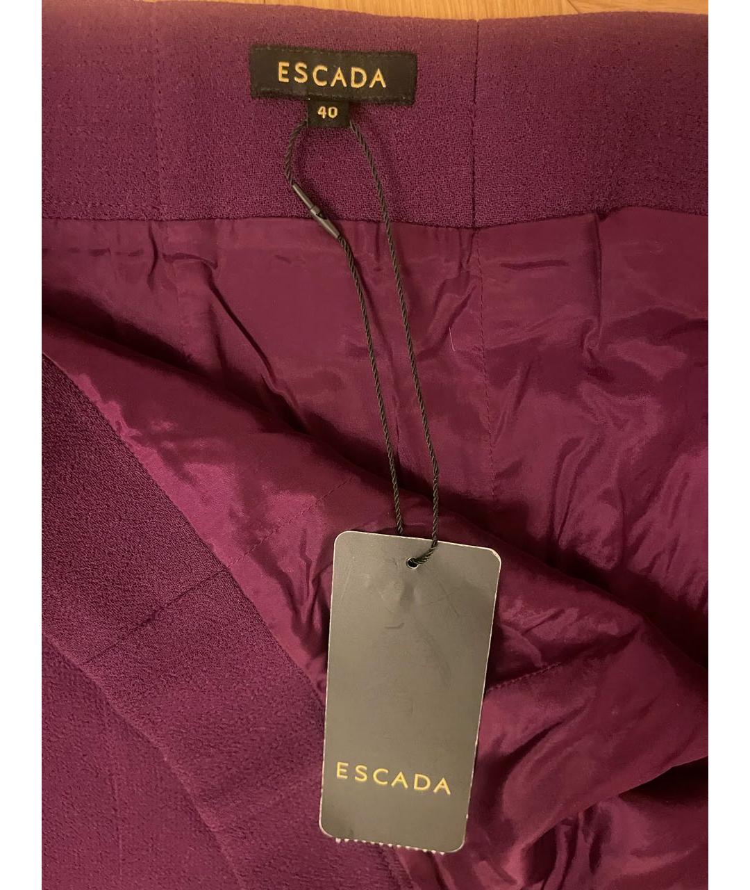 ESCADA Фиолетовые шерстяные брюки узкие, фото 5