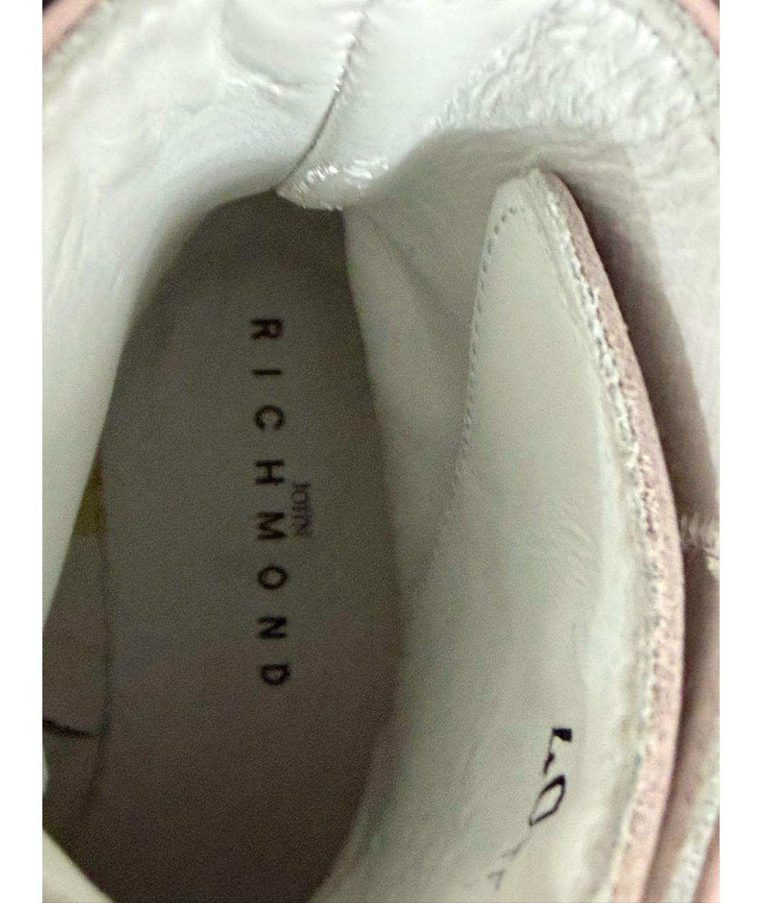 JOHN RICHMOND Розовые кожаные ботинки, фото 3