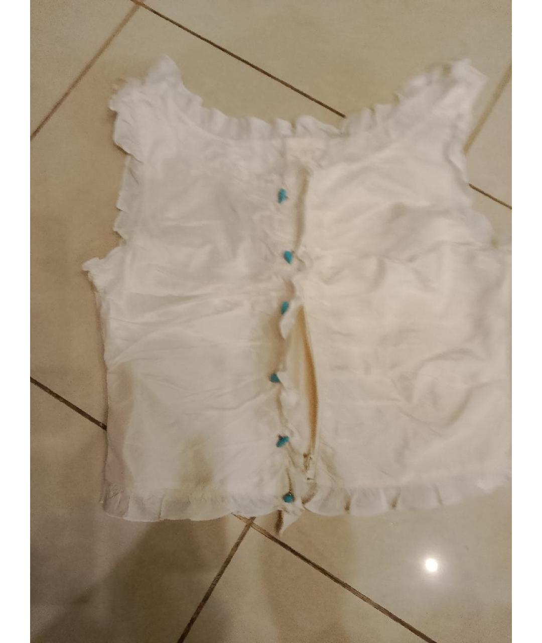 GUCCI Белая шелковая блузы, фото 3