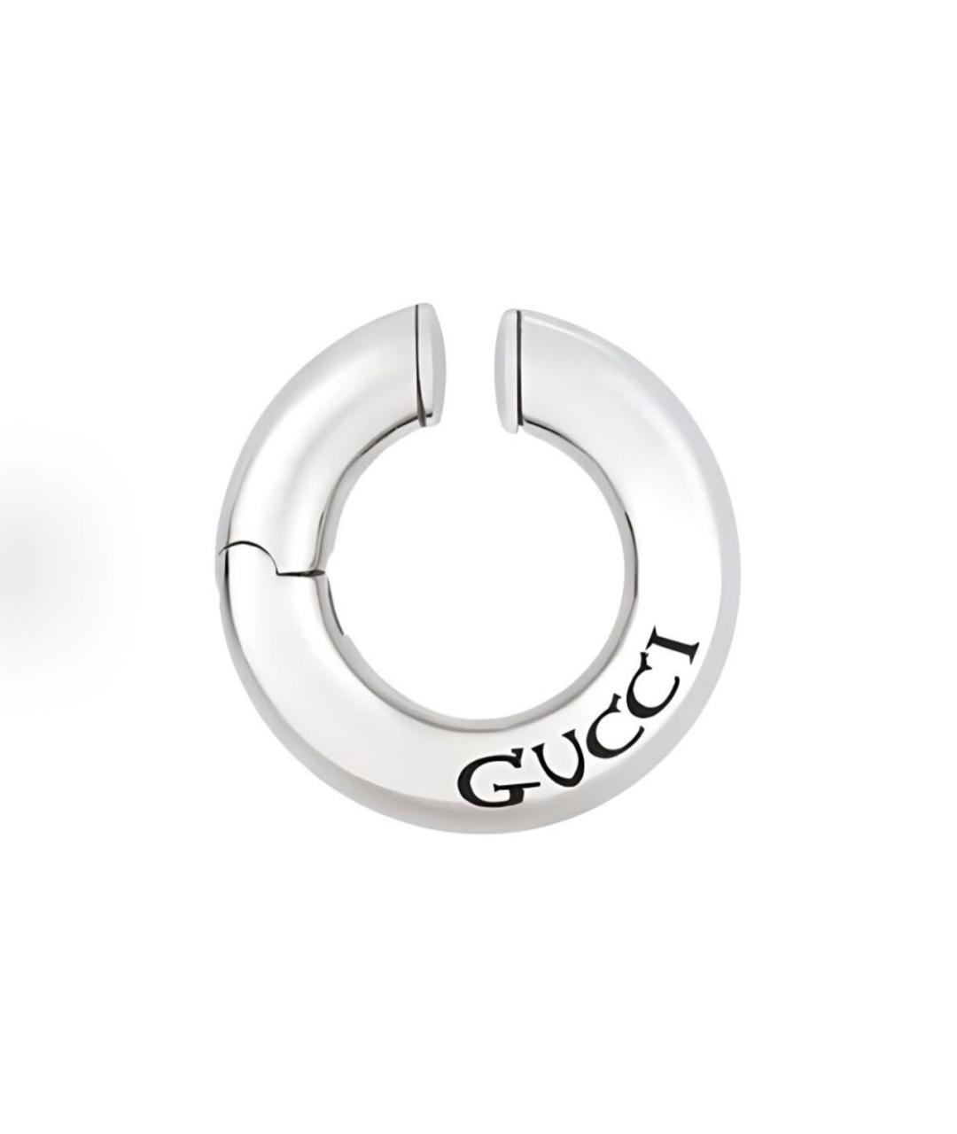 GUCCI Серебряные латунные серьги, фото 9