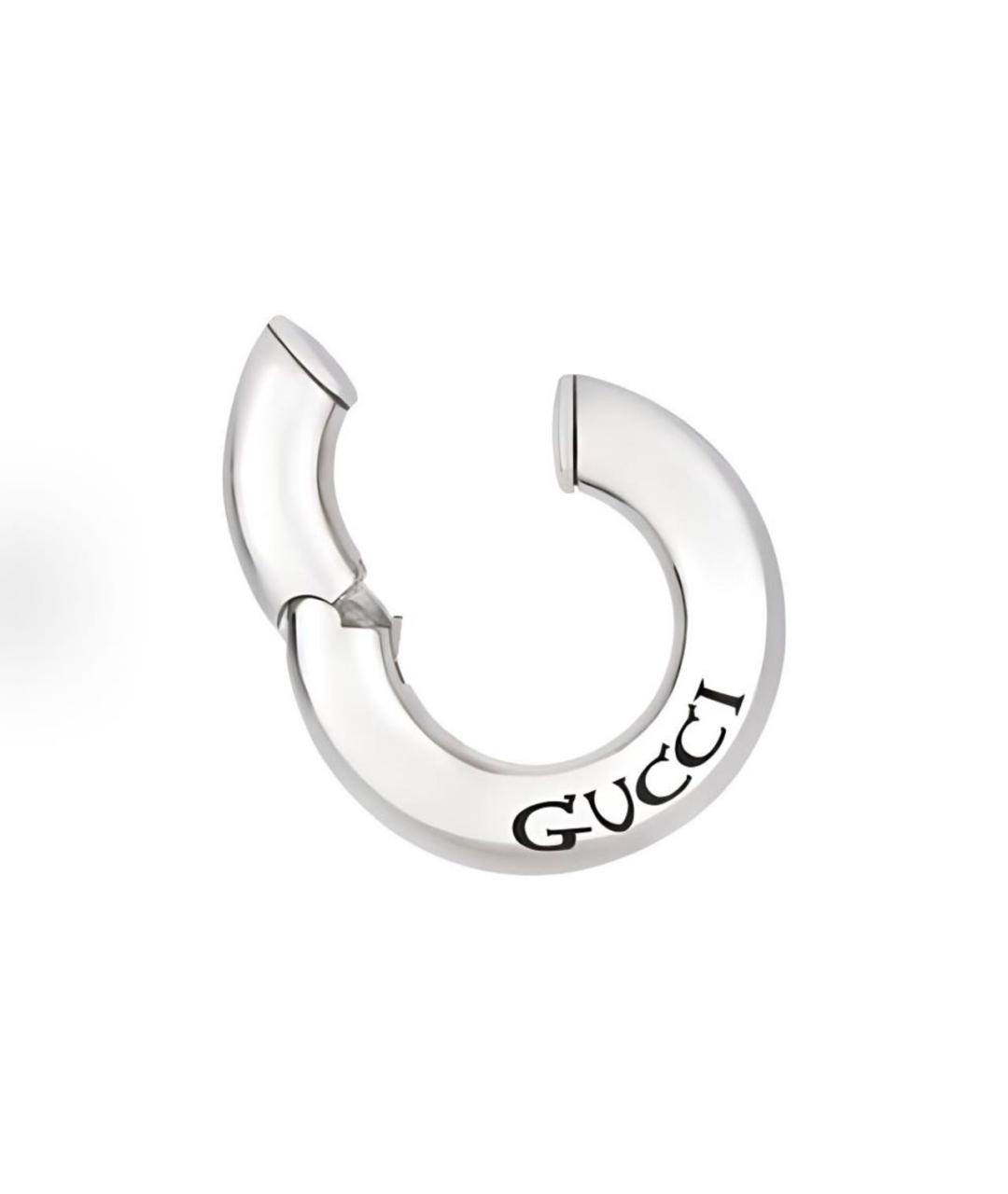 GUCCI Серебряные латунные серьги, фото 2