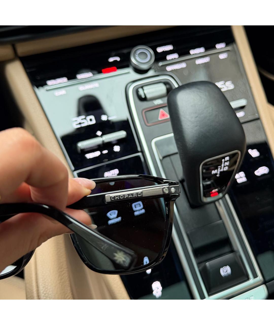 CHOPARD Черные пластиковые солнцезащитные очки, фото 2