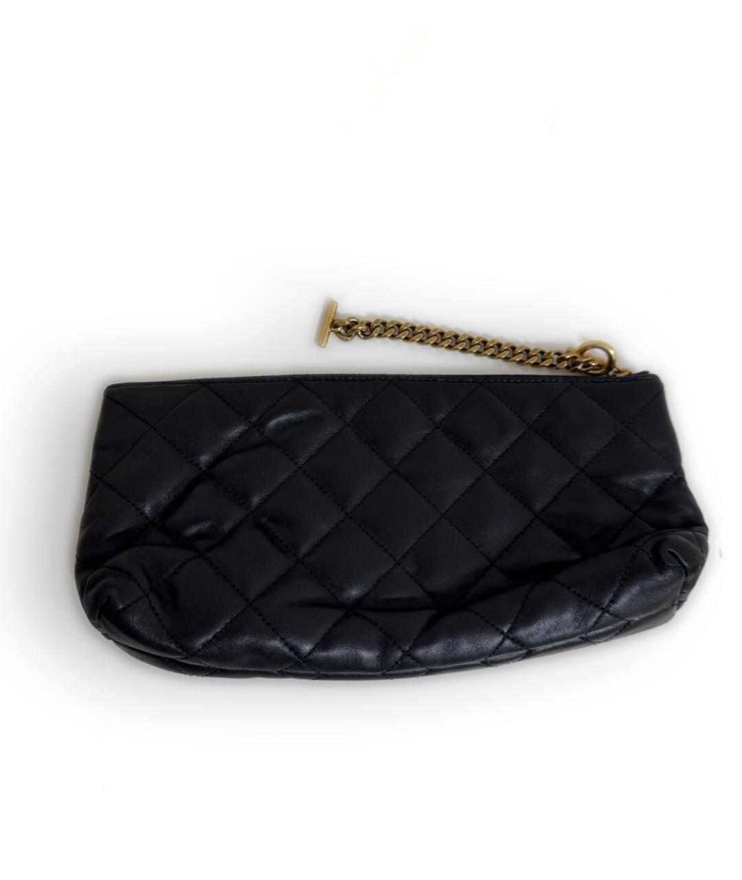 SAINT LAURENT Черная кожаная сумка с короткими ручками, фото 3