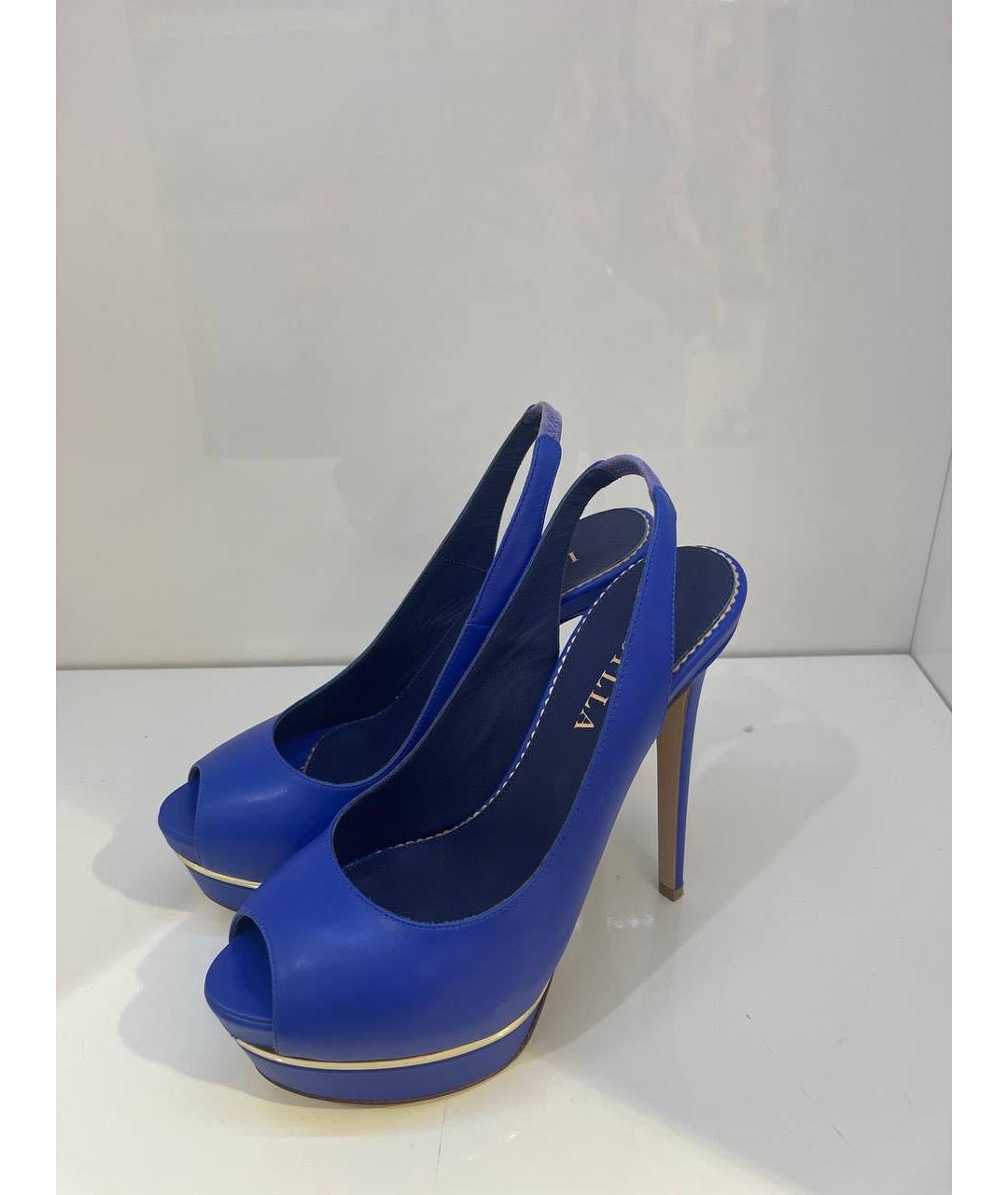 LE SILLA Синие кожаные туфли, фото 3