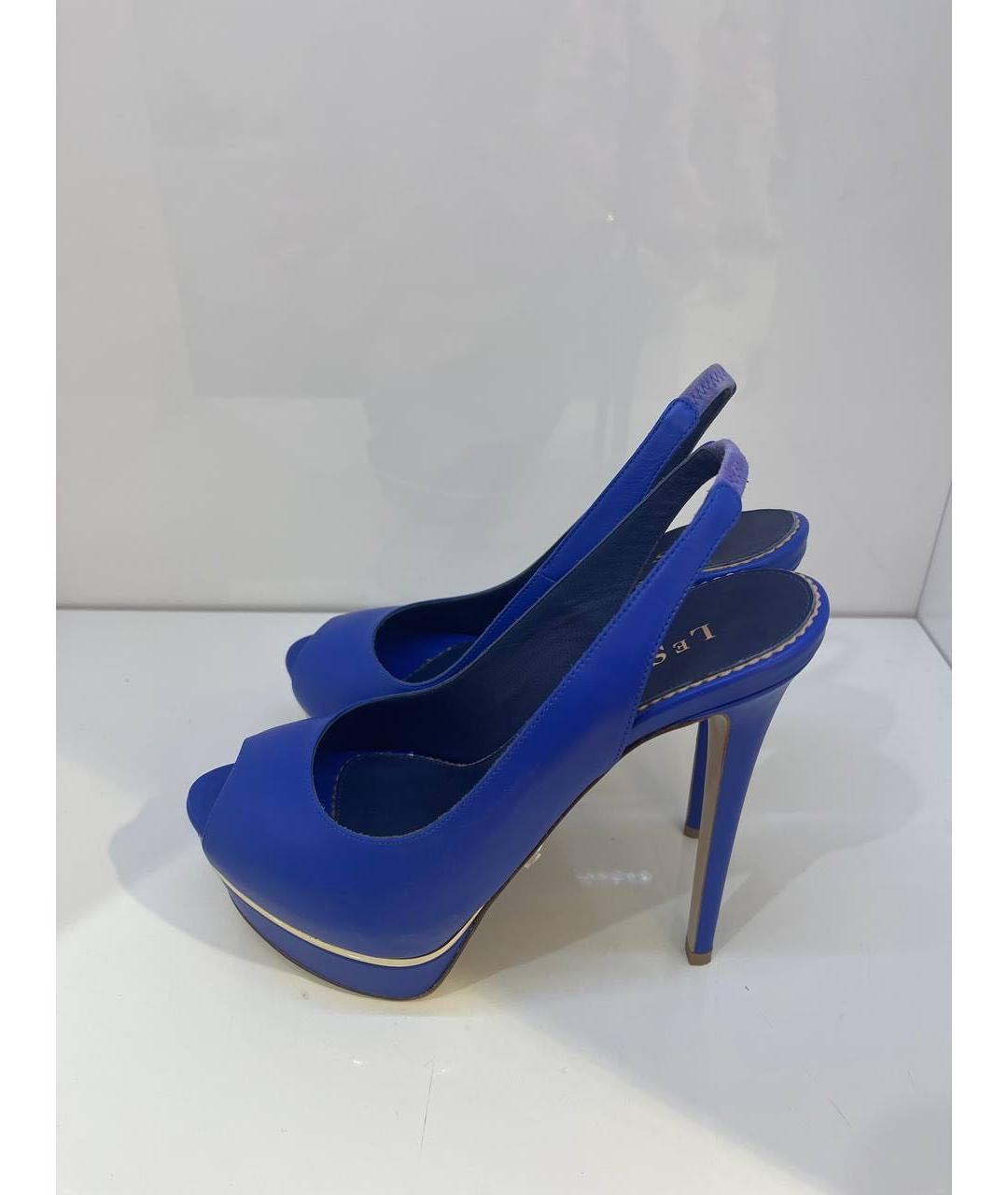 LE SILLA Синие кожаные туфли, фото 4