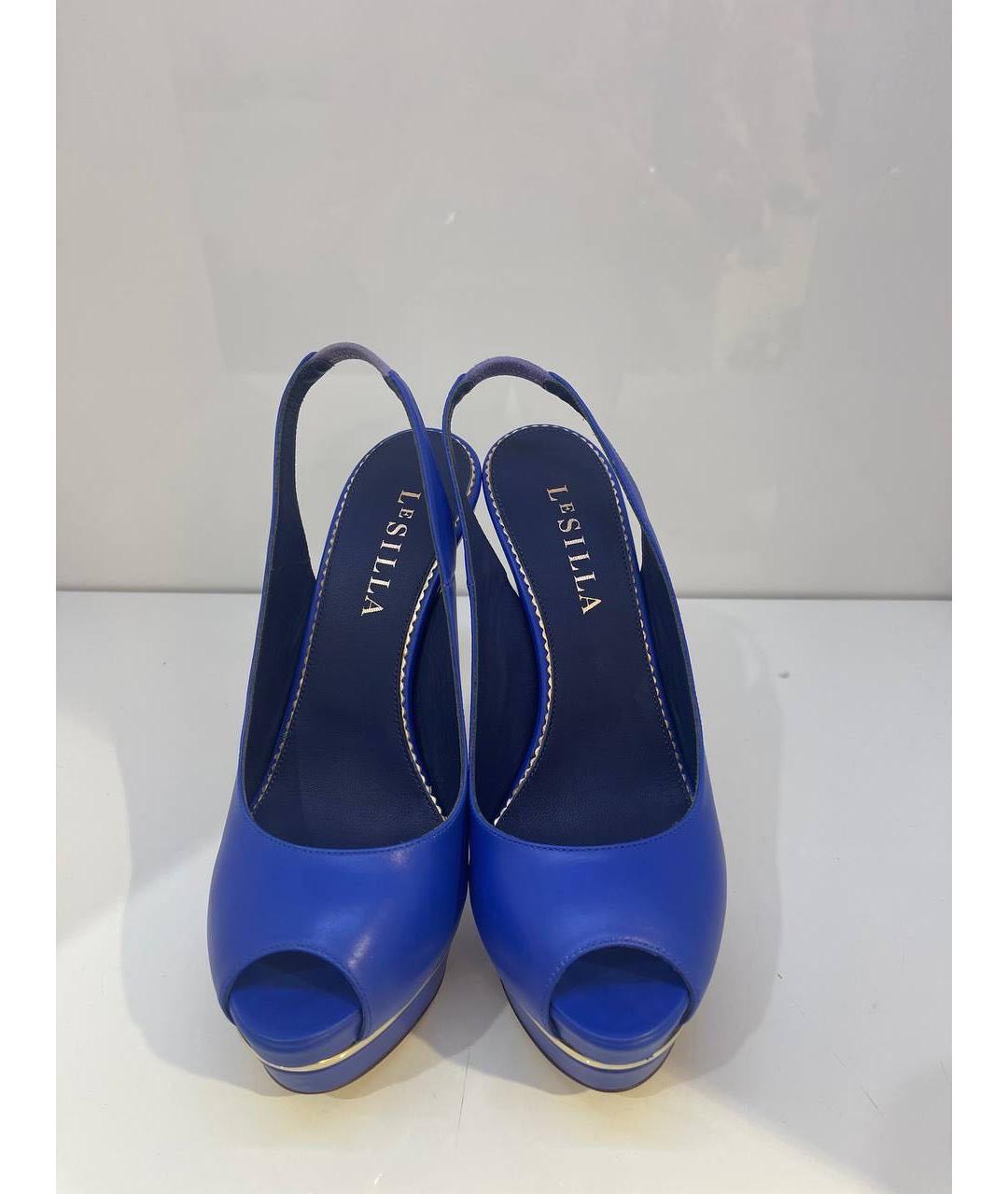 LE SILLA Синие кожаные туфли, фото 2