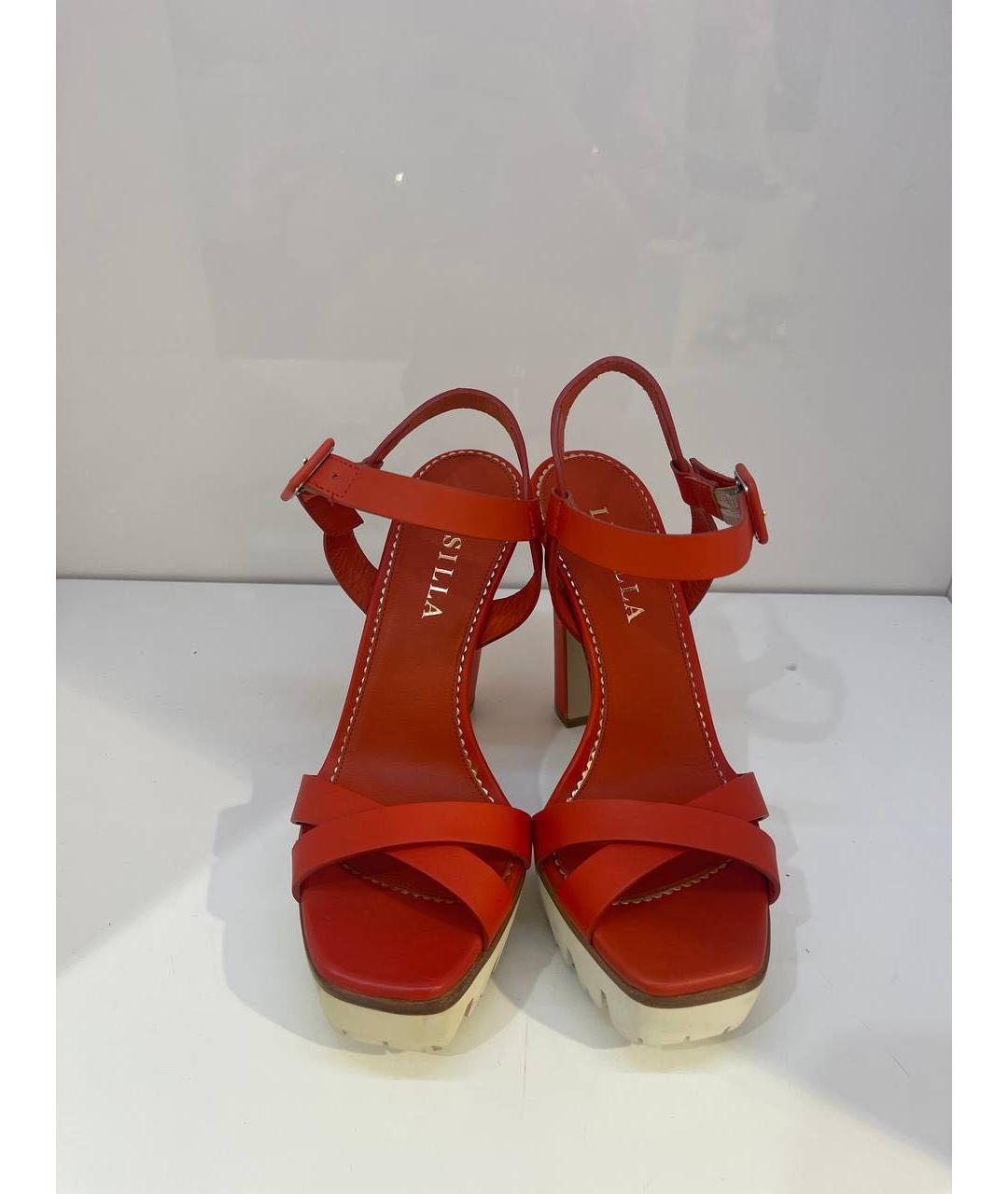 LE SILLA Коричневые кожаные босоножки, фото 2