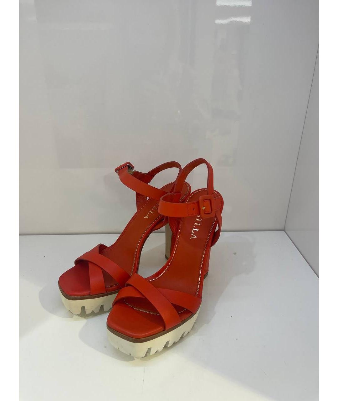 LE SILLA Коричневые кожаные босоножки, фото 3