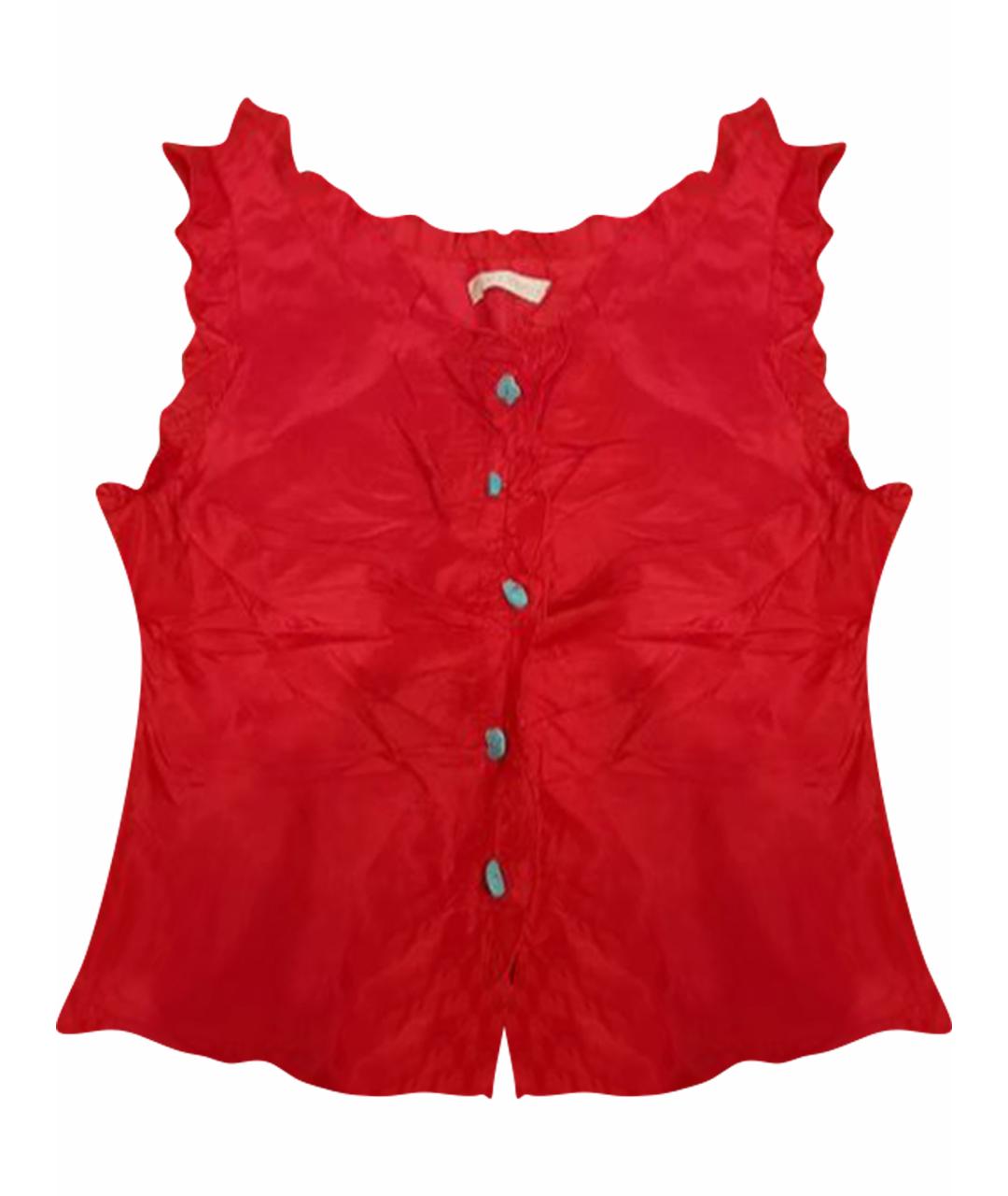 VALENTINO Красный шелковый корсет, фото 1