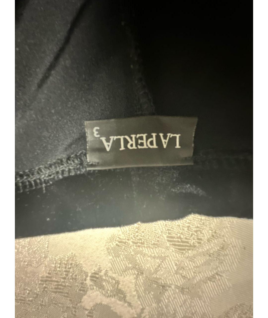 LA PERLA Черные бархатные бриджи, фото 5