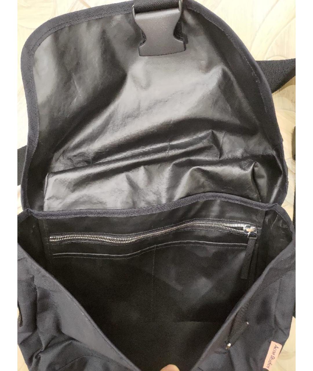 ACNE STUDIOS Черная синтетическая сумка через плечо, фото 2