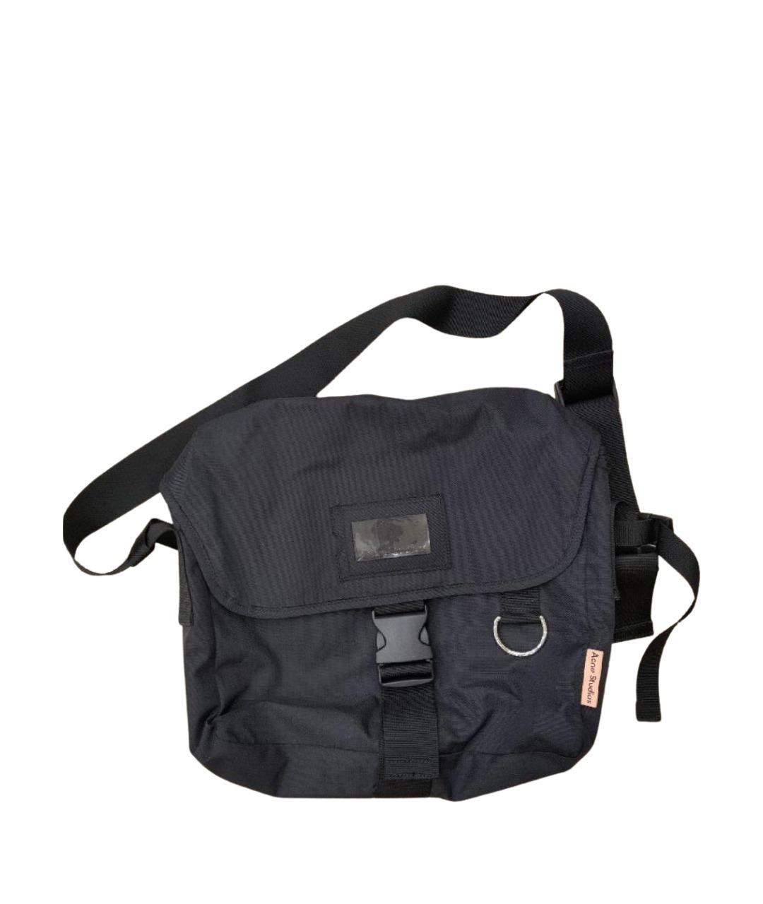 ACNE STUDIOS Черная синтетическая сумка через плечо, фото 1