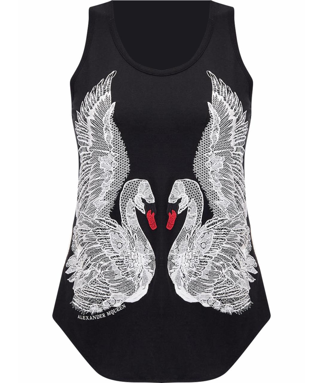 ALEXANDER MCQUEEN Черная хлопковая майка, фото 1