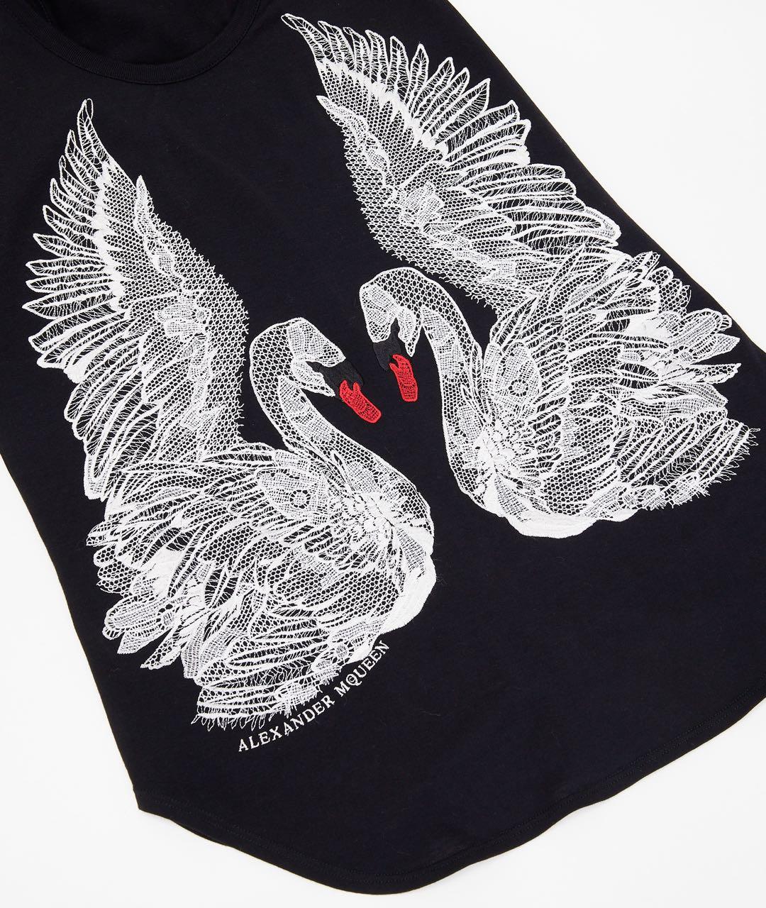 ALEXANDER MCQUEEN Черная хлопковая майка, фото 3