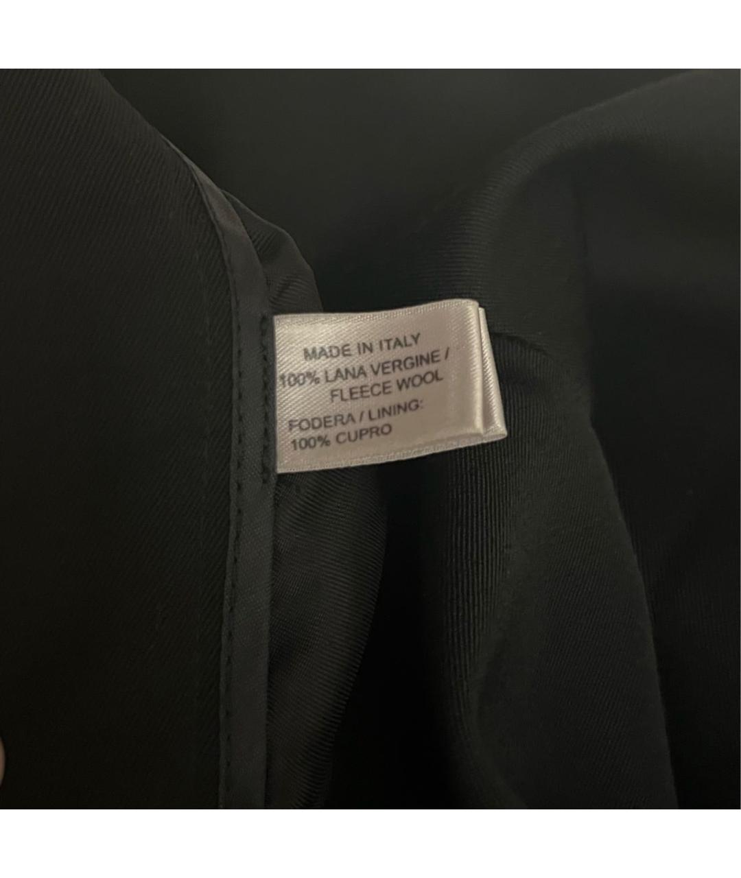 BOTTEGA VENETA Черные шерстяные прямые брюки, фото 7