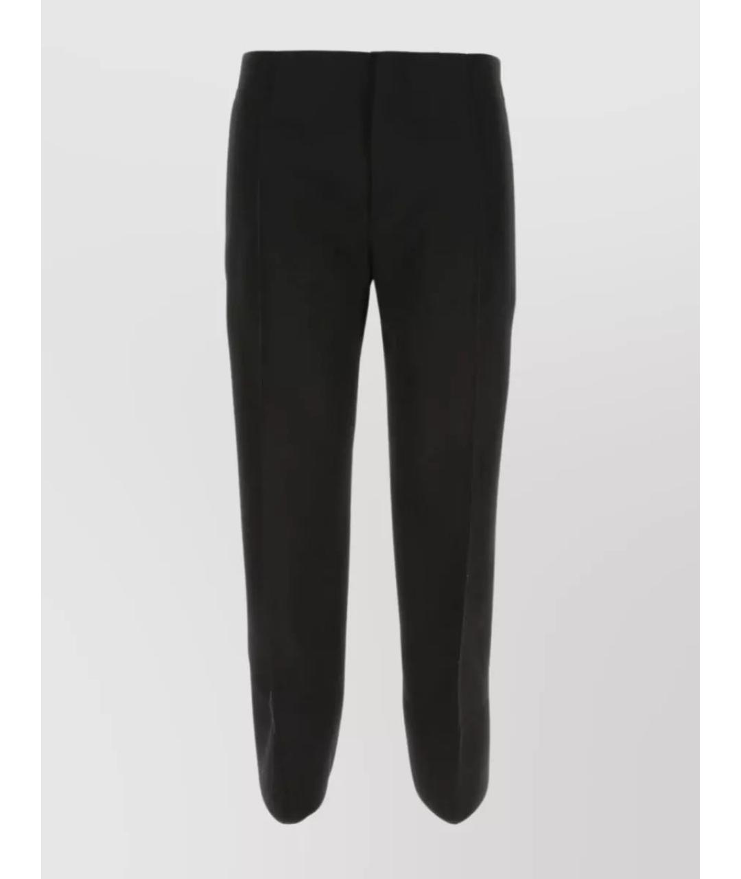 BOTTEGA VENETA Черные шерстяные прямые брюки, фото 9