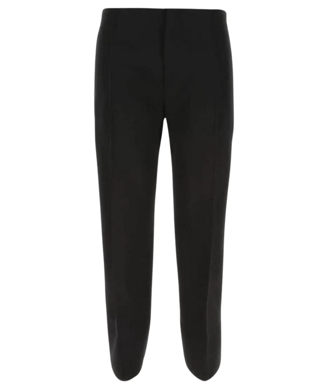 BOTTEGA VENETA Черные шерстяные прямые брюки, фото 1