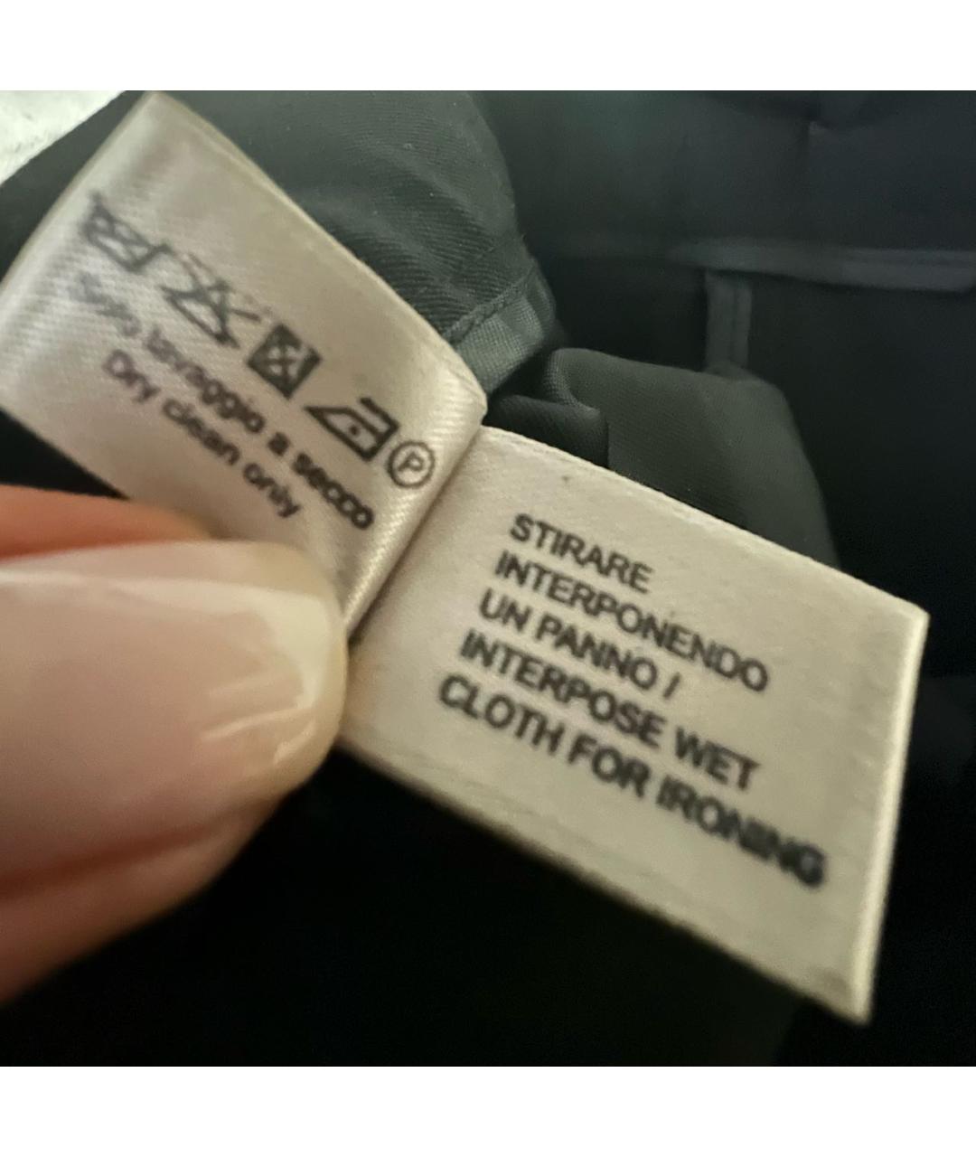 BOTTEGA VENETA Черные шерстяные прямые брюки, фото 8