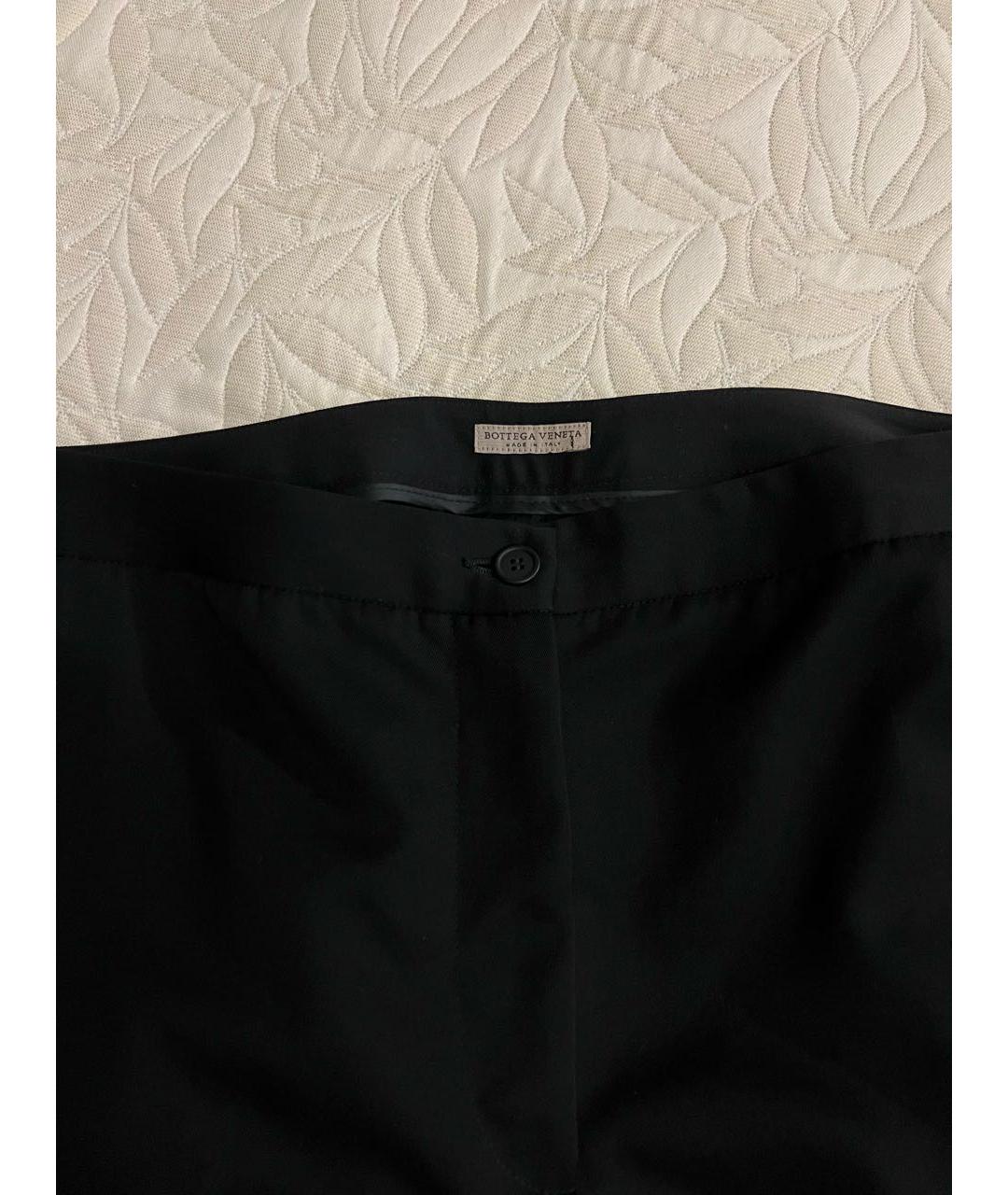 BOTTEGA VENETA Черные шерстяные прямые брюки, фото 5