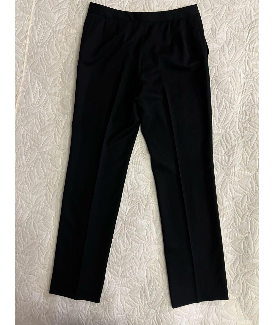 BOTTEGA VENETA Черные шерстяные прямые брюки, фото 3