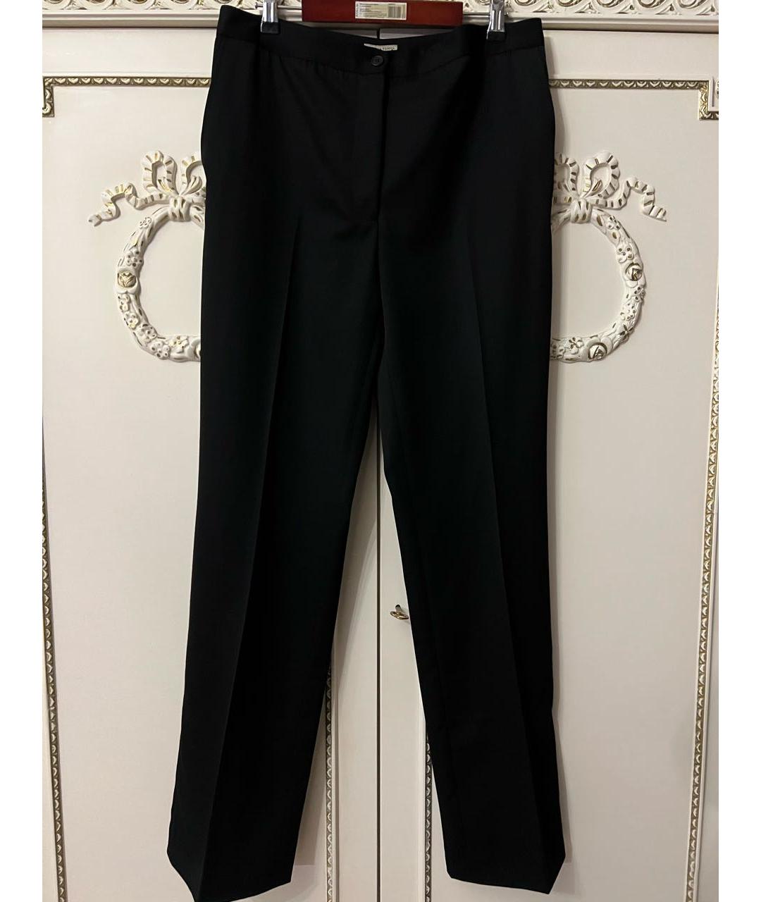 BOTTEGA VENETA Черные шерстяные прямые брюки, фото 2