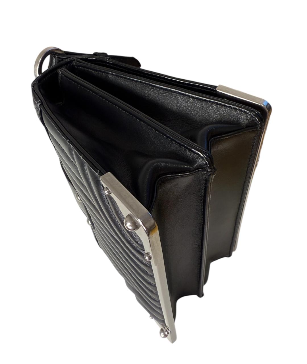 PRADA Черная кожаная сумка через плечо, фото 5