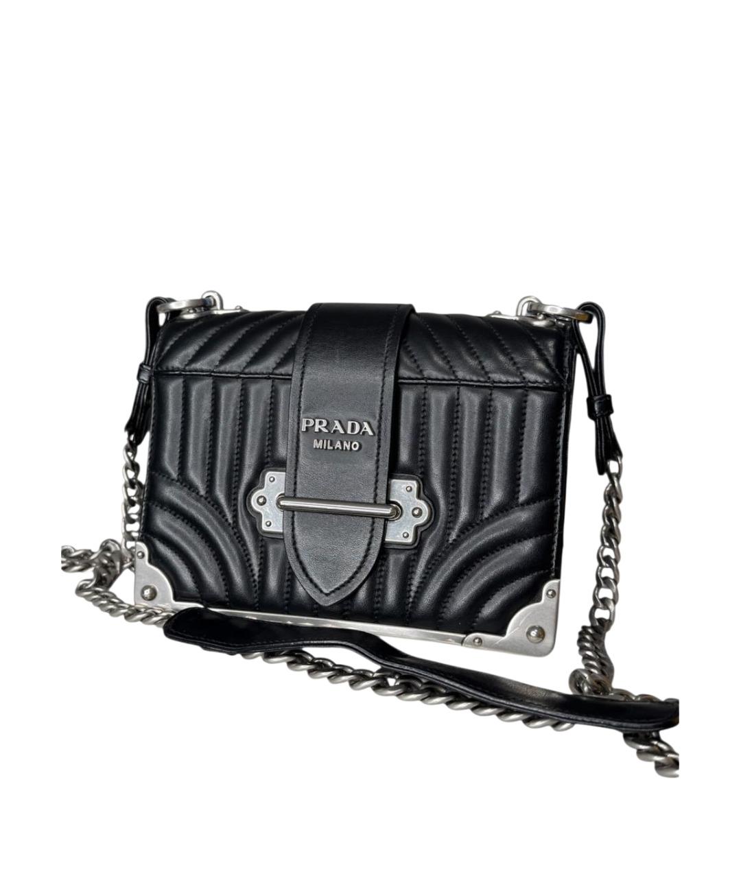 PRADA Черная кожаная сумка через плечо, фото 1