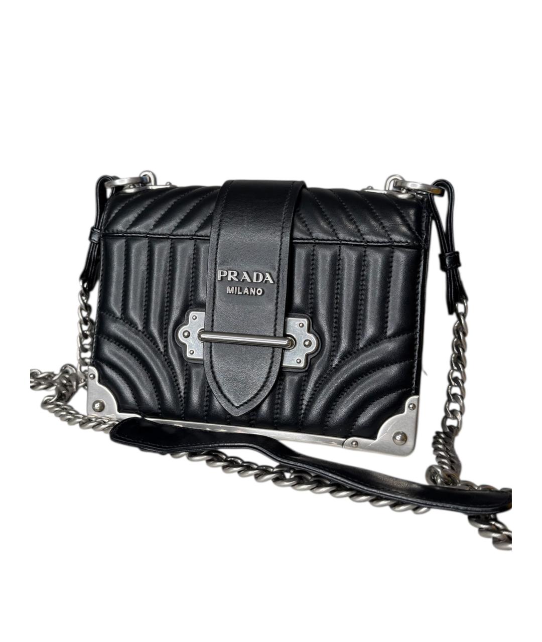 PRADA Черная кожаная сумка через плечо, фото 7