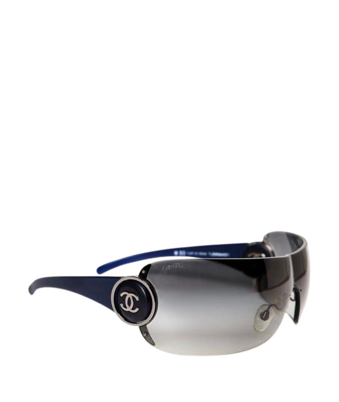 CHANEL Темно-синие пластиковые солнцезащитные очки, фото 1
