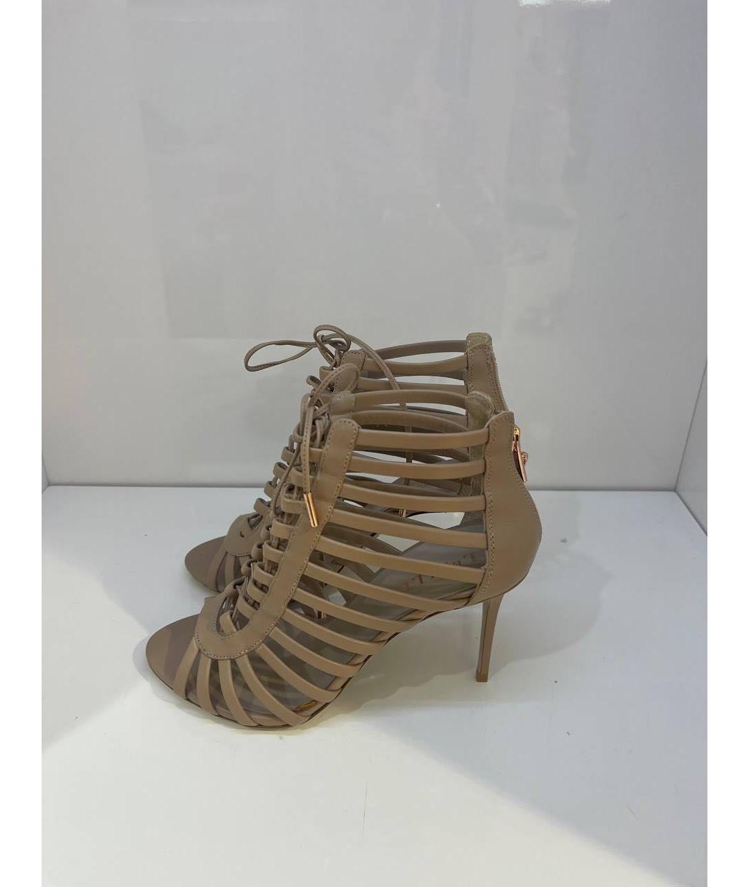 LE SILLA Бежевые кожаные босоножки, фото 4