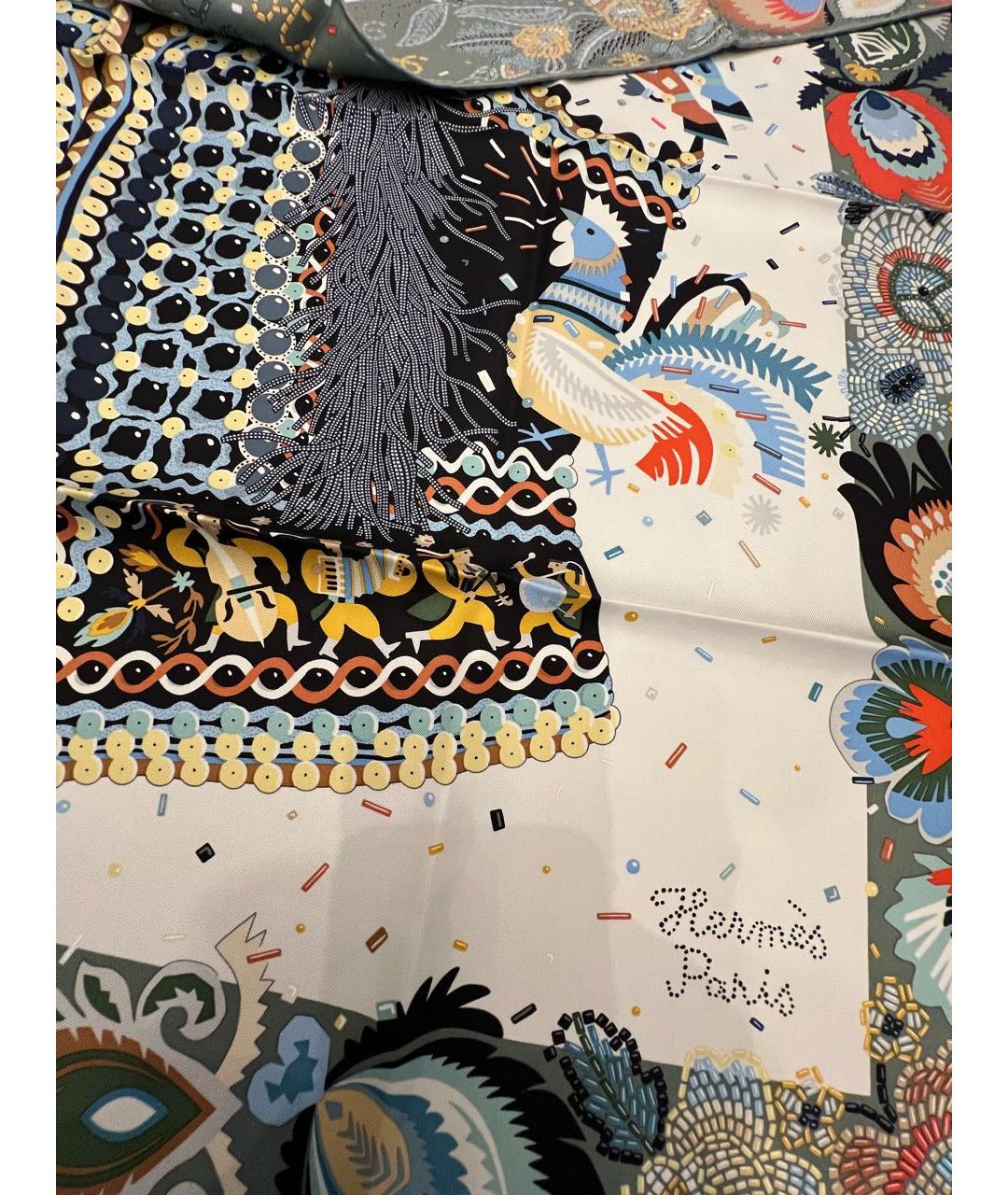 HERMES Мульти шелковый платок, фото 3