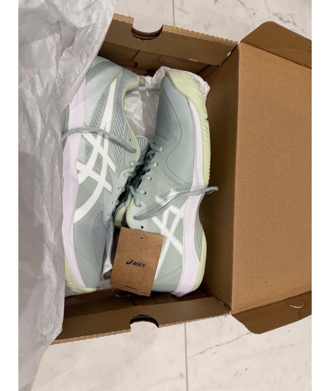 ASICS Зеленые текстильные низкие кроссовки / кеды, фото 6