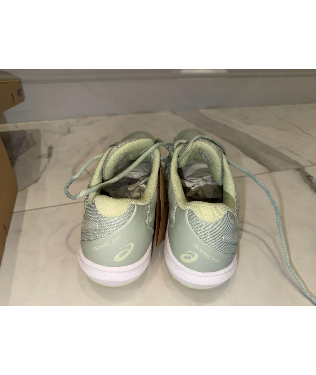 ASICS Зеленые текстильные низкие кроссовки / кеды, фото 3