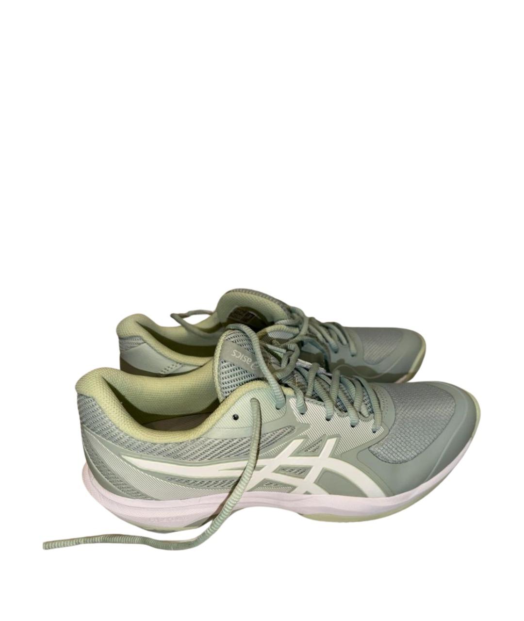 ASICS Зеленые текстильные низкие кроссовки / кеды, фото 1