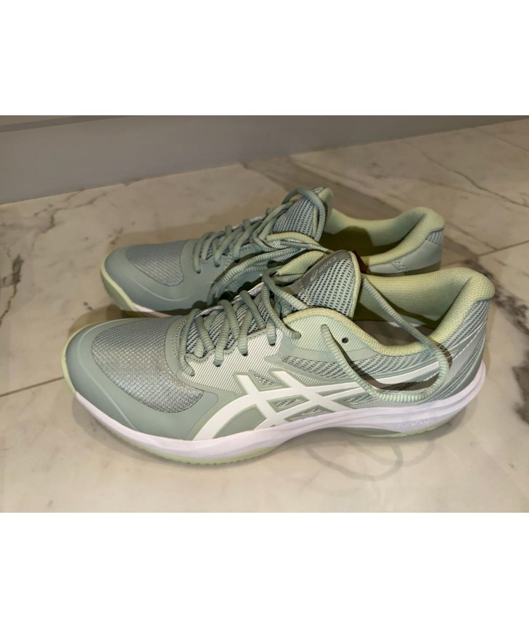 ASICS Зеленые текстильные низкие кроссовки / кеды, фото 8