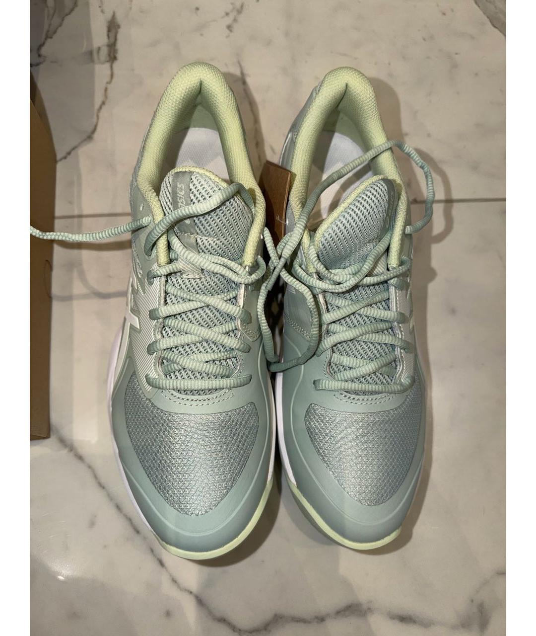 ASICS Зеленые текстильные низкие кроссовки / кеды, фото 2