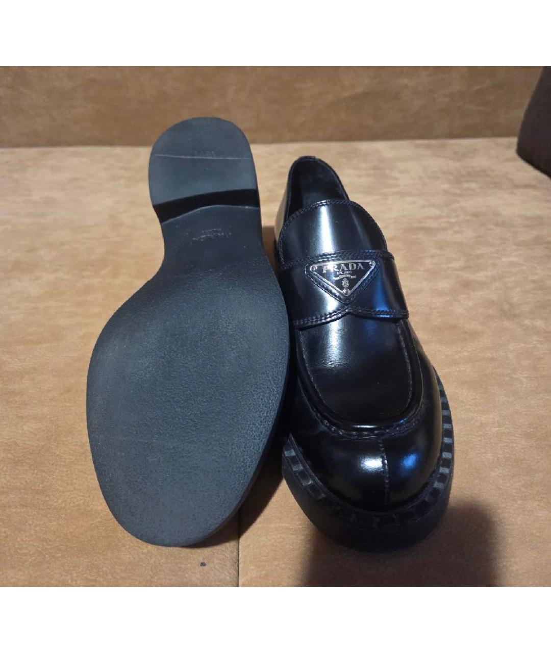 PRADA Черные кожаные лоферы, фото 6